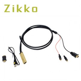 Cable ZIKKO ZK-B015 Cable HDMI TO VGA/RCA with chip 2M