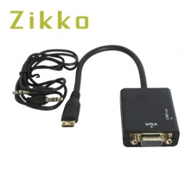 Cable ZIKKO ZK-B179 Cable Mini HDMI to VGA with Audio